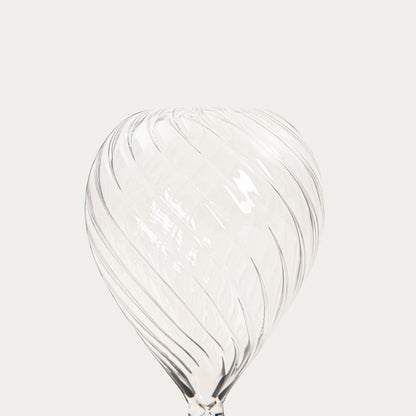CALIPSO Fluted Hourglass with Beige Sand 11x11x24 cm