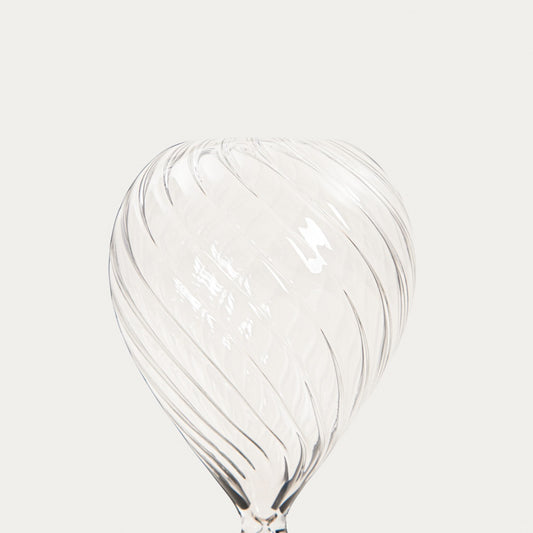 CALIPSO Fluted Hourglass with Beige Sand 11x11x24 cm