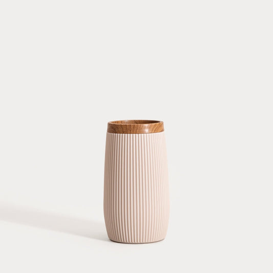 DIALL Beige Bathroom Mug 6.5x6.5x12 cm