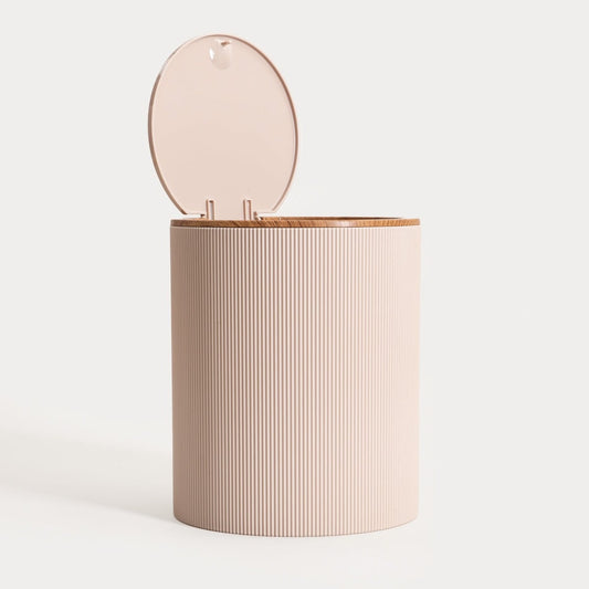 DIALL Beige Bathroom Hamper 20x20x24cm Compact Design