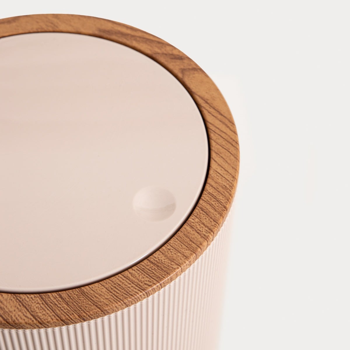 DIALL Beige Bathroom Hamper 20x20x24cm Compact Design
