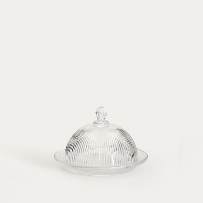 LYNN Glass Platter with Lampshade 16x16x11cm