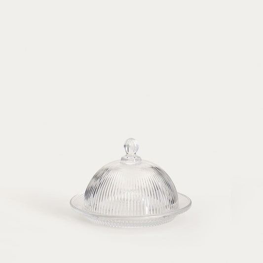 LYNN Glass Platter with Lampshade 16x16x11cm