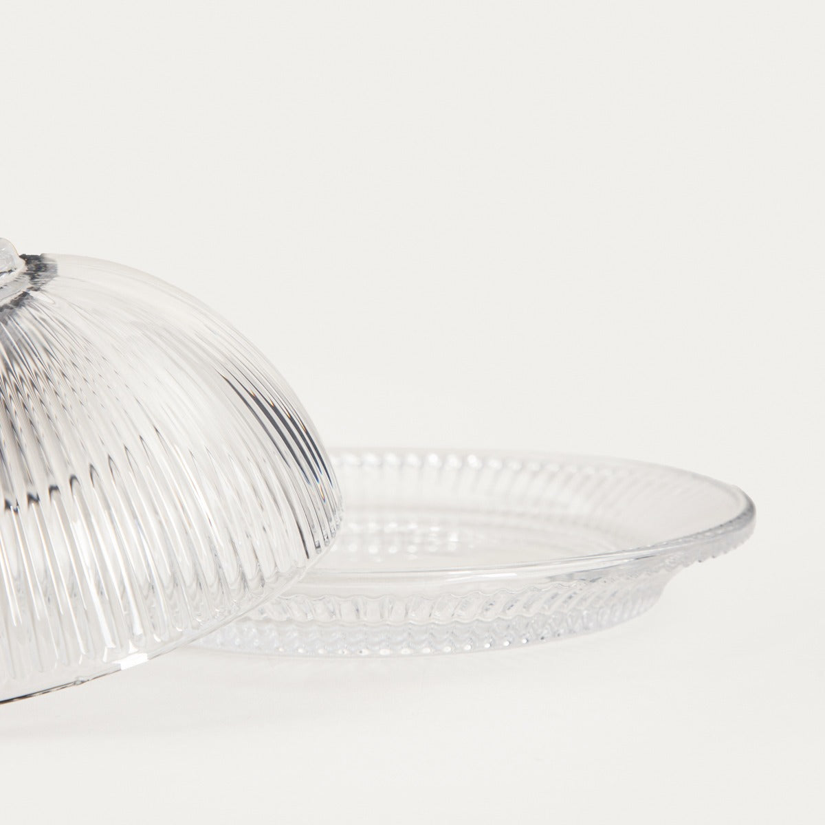 LYNN Glass Platter with Lampshade 16x16x11cm
