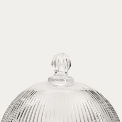 LYNN Glass Platter with Lampshade 16x16x11cm
