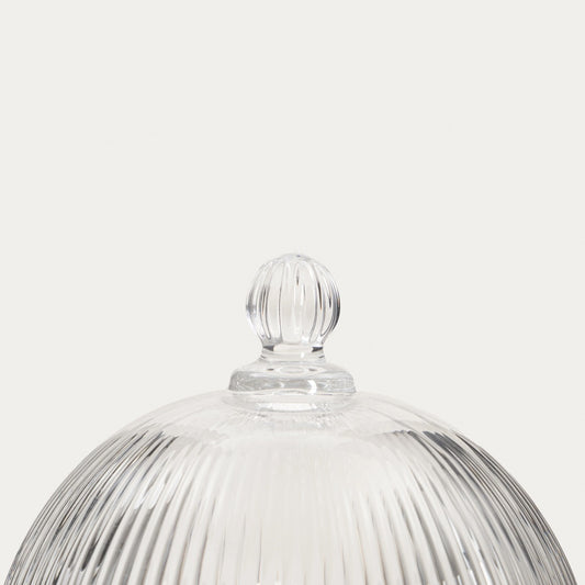LYNN Glass Platter with Lampshade 16x16x11cm