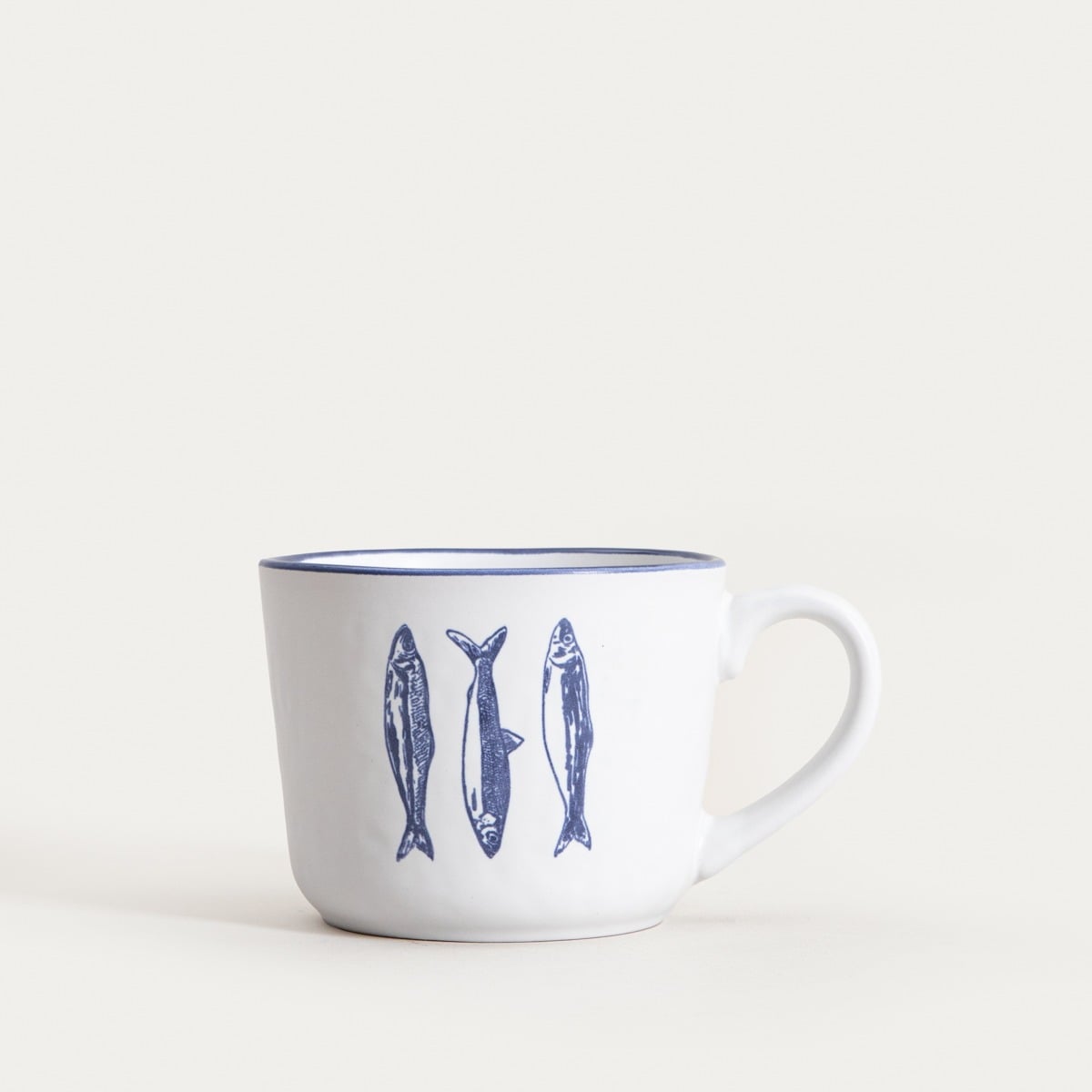 NILGI Ceramic Mug with Vertical Fish Design 0.4L