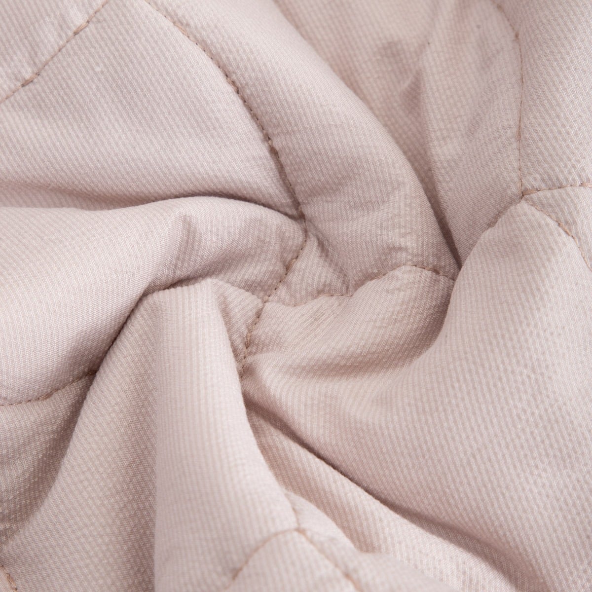 LEONA Cream Bedspread with Quilting and Decorative Frill 200x220 cm