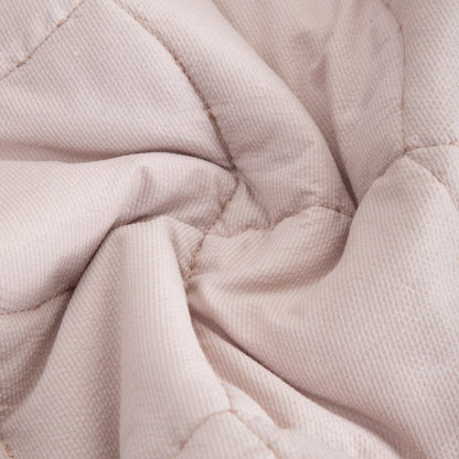 LEONA Cream Bedspread with Quilting and Decorative Frill 200x220 cm