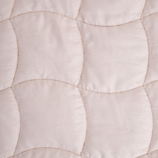 LEONA Cream Bedspread with Quilting and Decorative Frill 200x220 cm