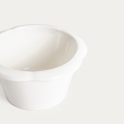 Set of gratin dishes NELSON Set of 3 Ceramic Gratin Dishes with Flower Rim