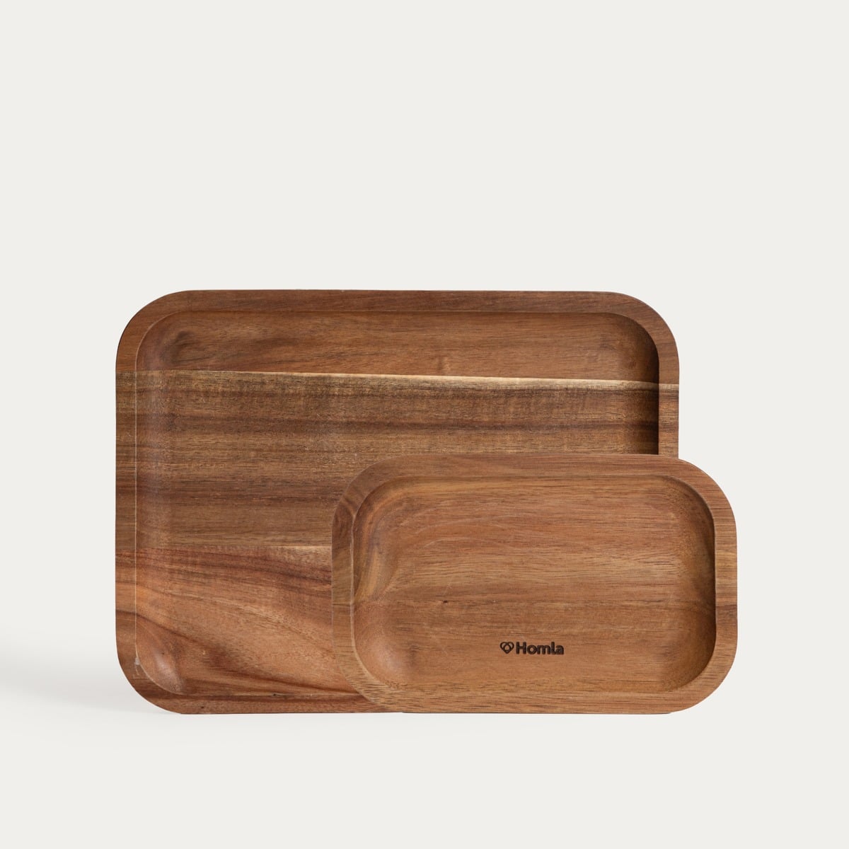 MOOKA Set of 2 Natural Wood Serving Boards