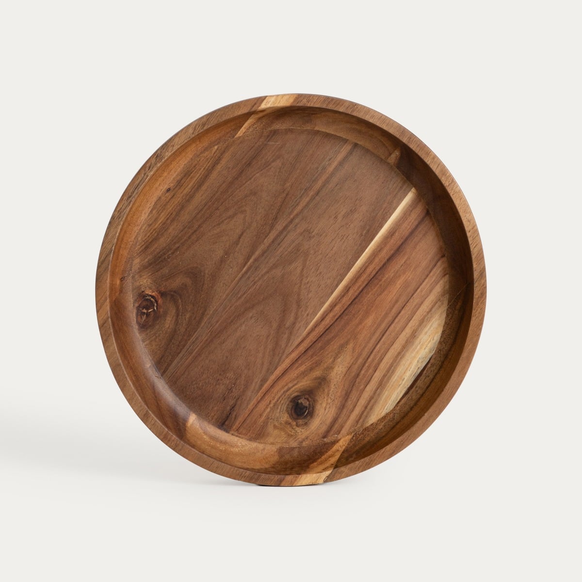 MOOKA Acacia Rounded Serving Bowl 30x30x4 cm