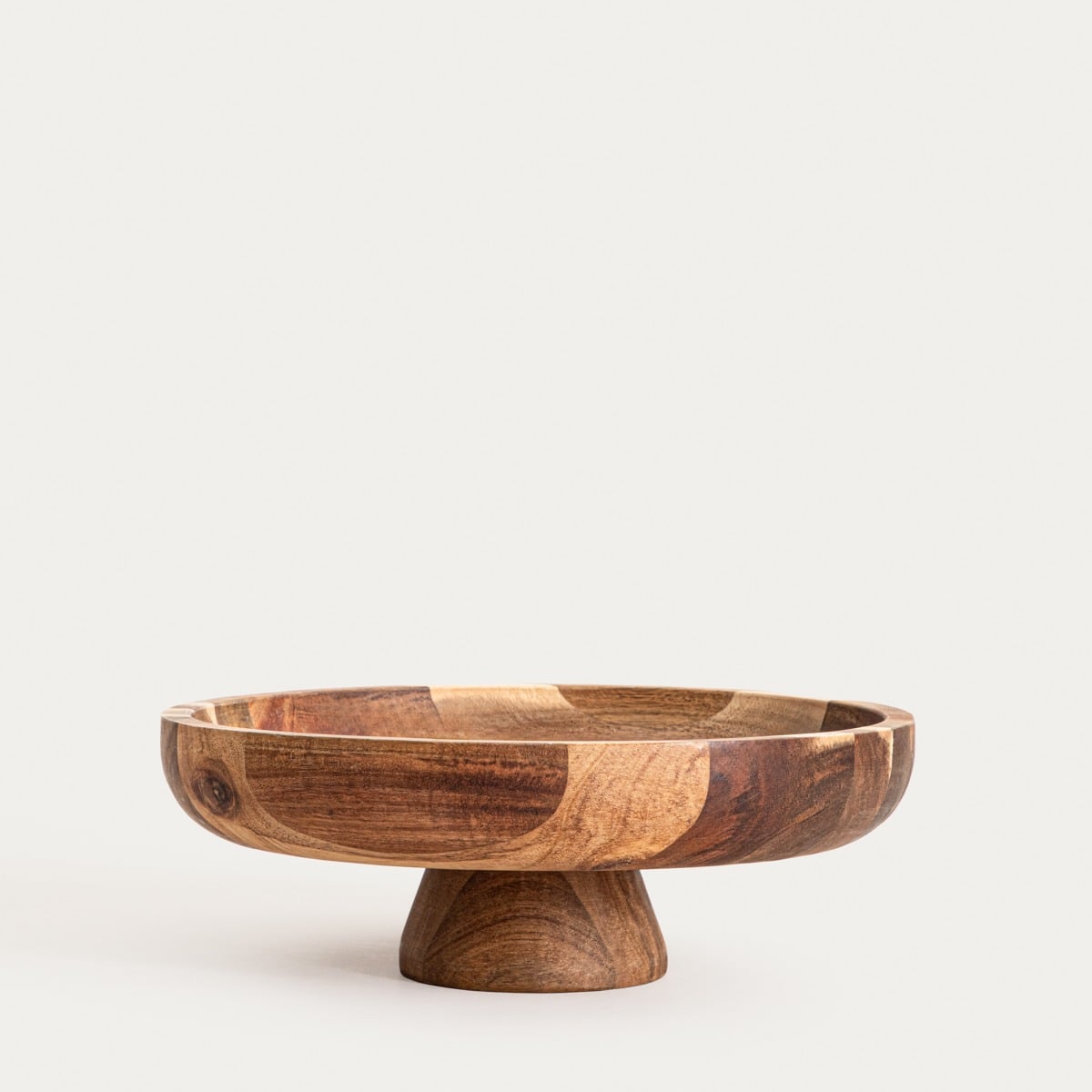MOOKA Acacia Wood Rounded Serving Platter on Legs 31x11 cm