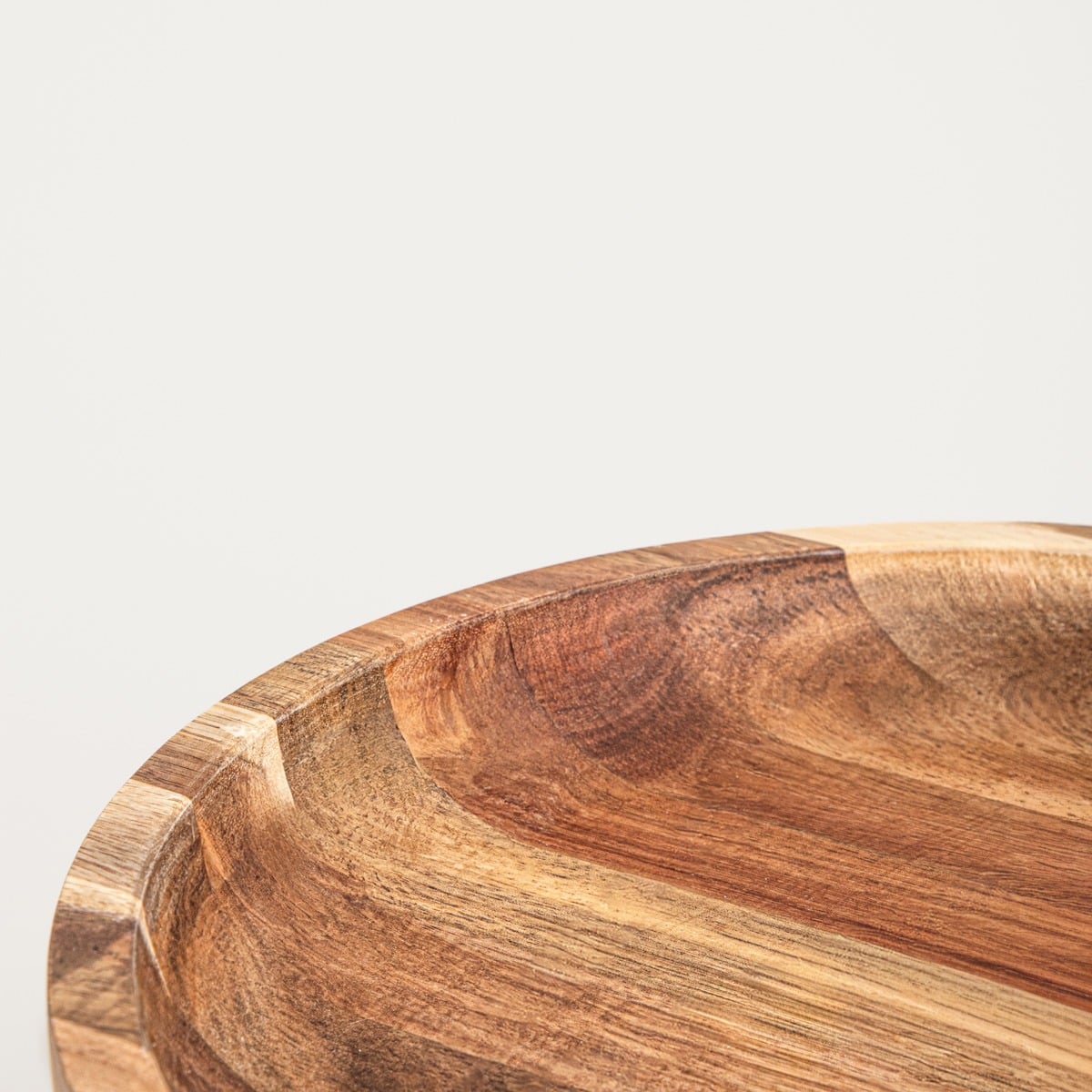 MOOKA Acacia Wood Rounded Serving Platter on Legs 31x11 cm