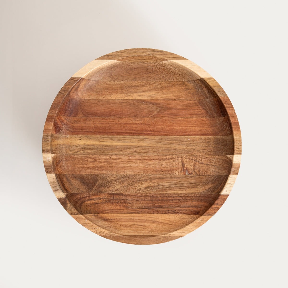 MOOKA Acacia Wood Rounded Serving Platter on Legs 31x11 cm