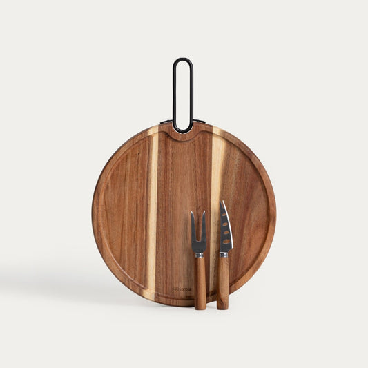 MOOKA Serving Board with Knives, 3 Pieces, 40.5 cm
