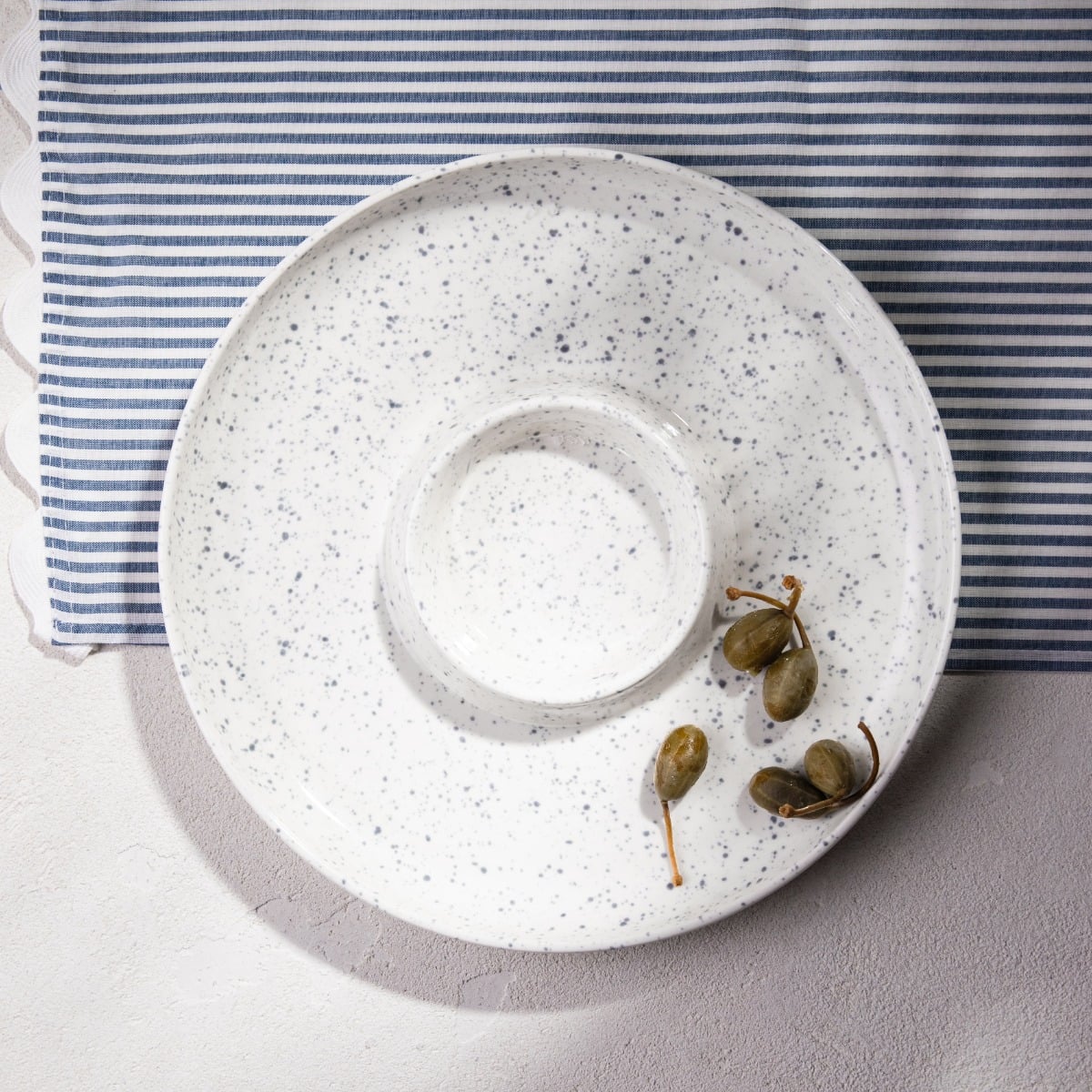 CAVIANO Ceramic Dotted Serving Dish 33cm