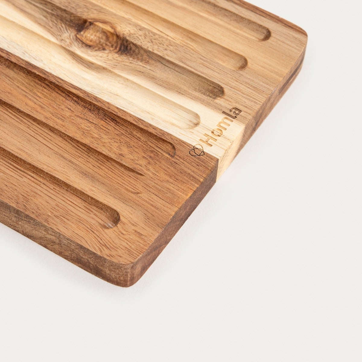 MOOKA Cutting Board with Knife - Natural Wood, 51.5x14 cm