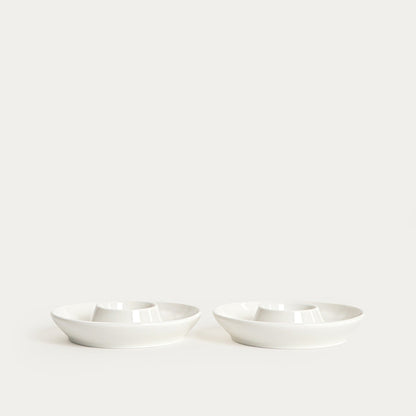 NELSON Egg Tray Set - 2 Pcs Ceramic Serving Dishes