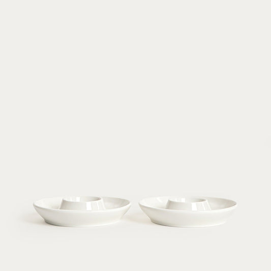 NELSON Egg Tray Set - 2 Pcs Ceramic Serving Dishes