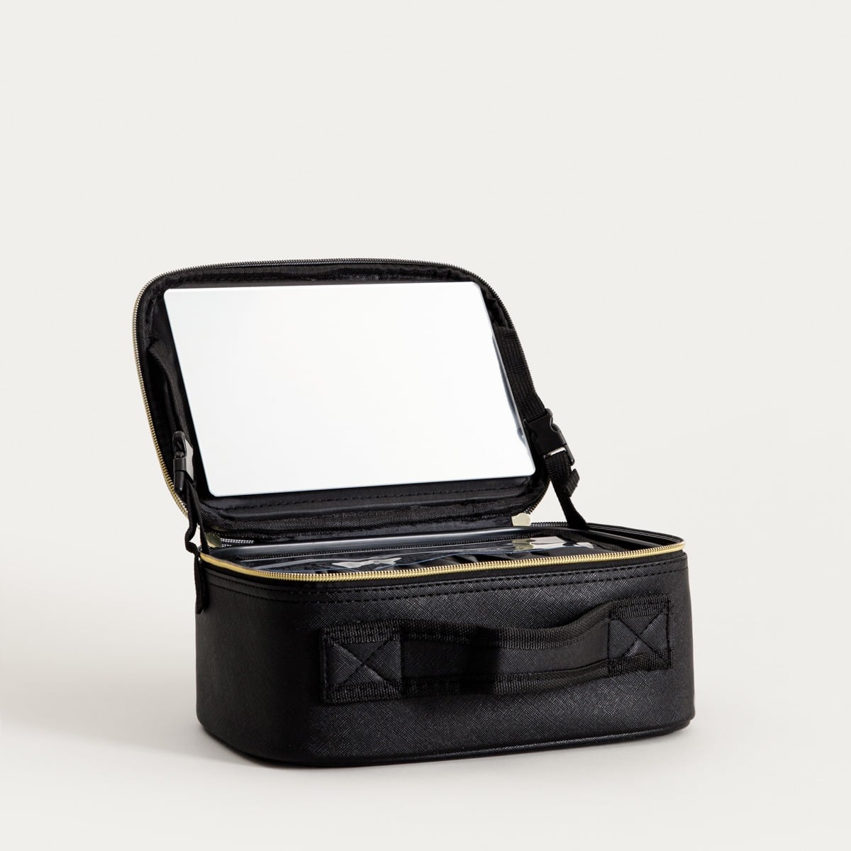 VOYELLE Cosmetic Bag with Mirror and Compartments