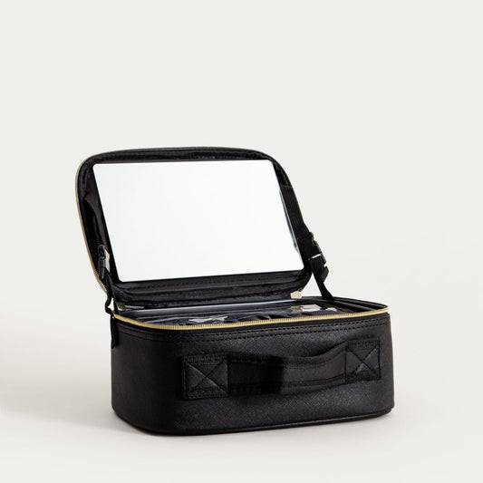 VOYELLE Cosmetic Bag with Mirror and Compartments