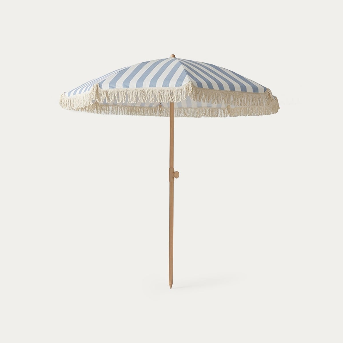 Sunny Blue-Beige Garden & Beach Parasol with UV Protection