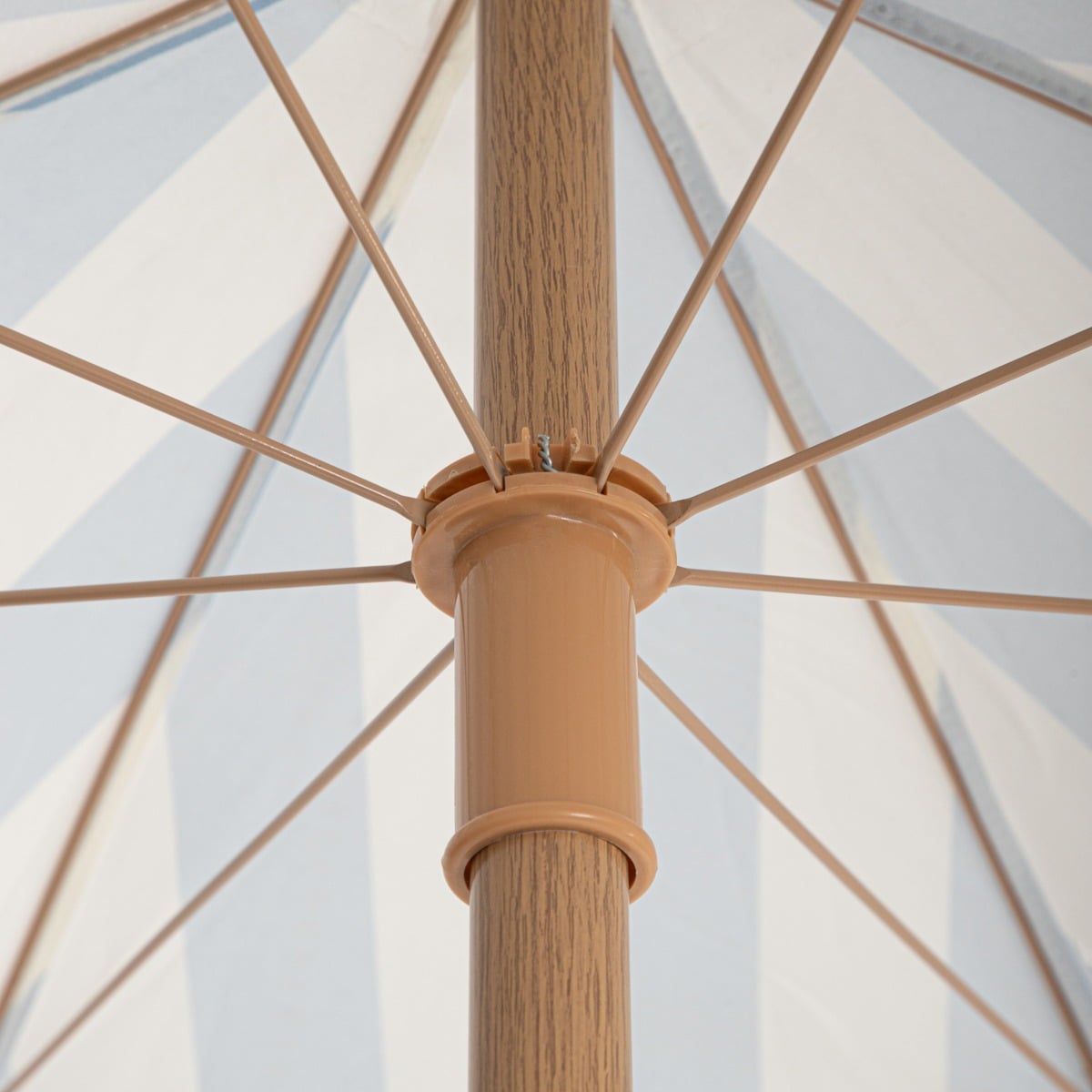 Sunny Blue-Beige Garden & Beach Parasol with UV Protection
