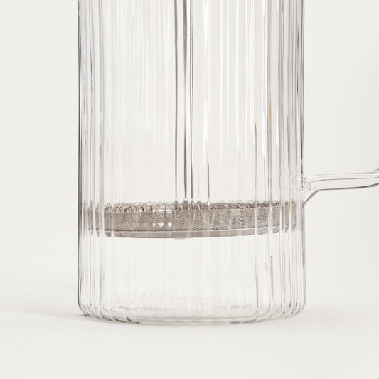 LANES Fluted Steamer 1L - Glass Tea and Coffee Brewer