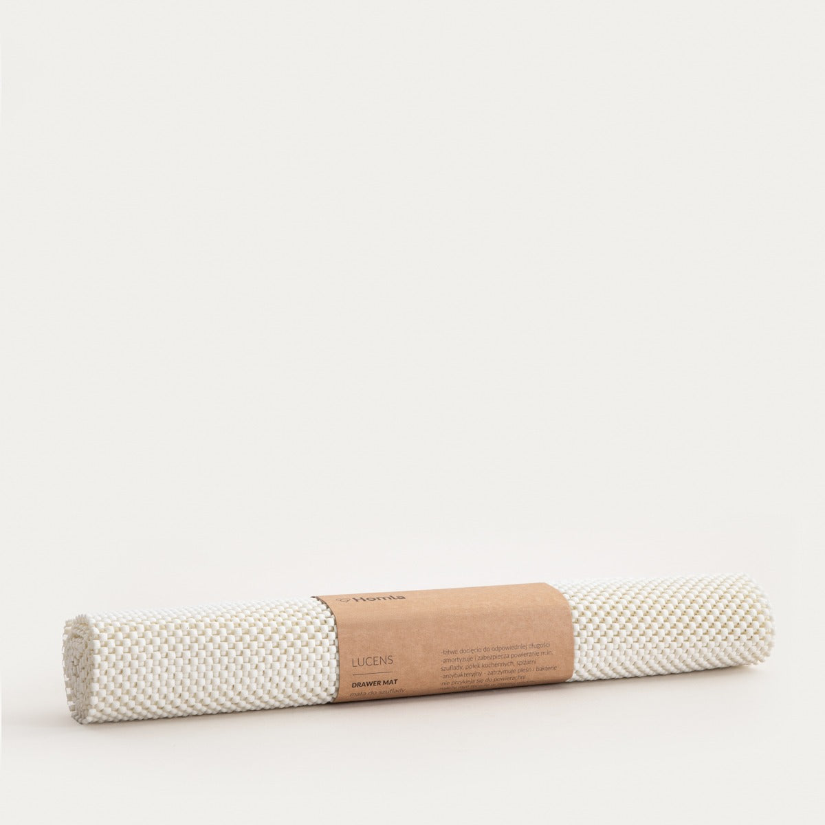 LUCENS Cream Drawer Mat 150x45cm Non-Slip Silicone