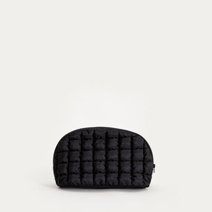 BLUFFI Black Cosmetic Bag - Quilted Organizer 30x15x18 cm