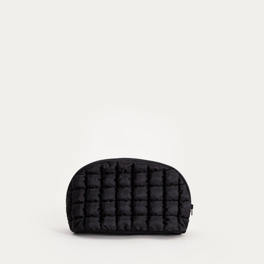 BLUFFI Black Cosmetic Bag 30x15x18 cm - Quilted Organizer