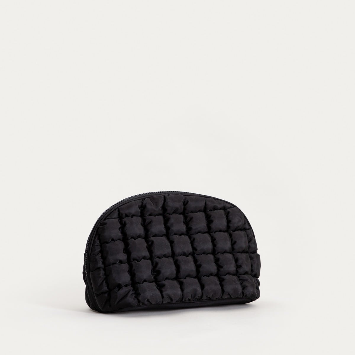BLUFFI Black Cosmetic Bag - Quilted Organizer 30x15x18 cm