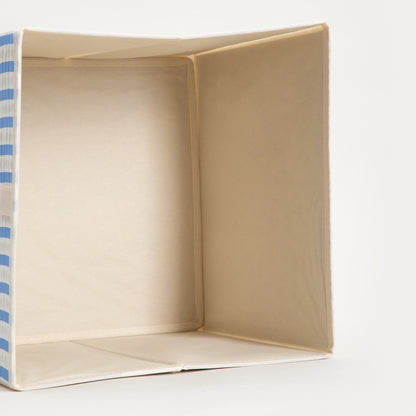 LINETA Blue Striped Storage Boxes, 2 pcs, 30x30x30 cm