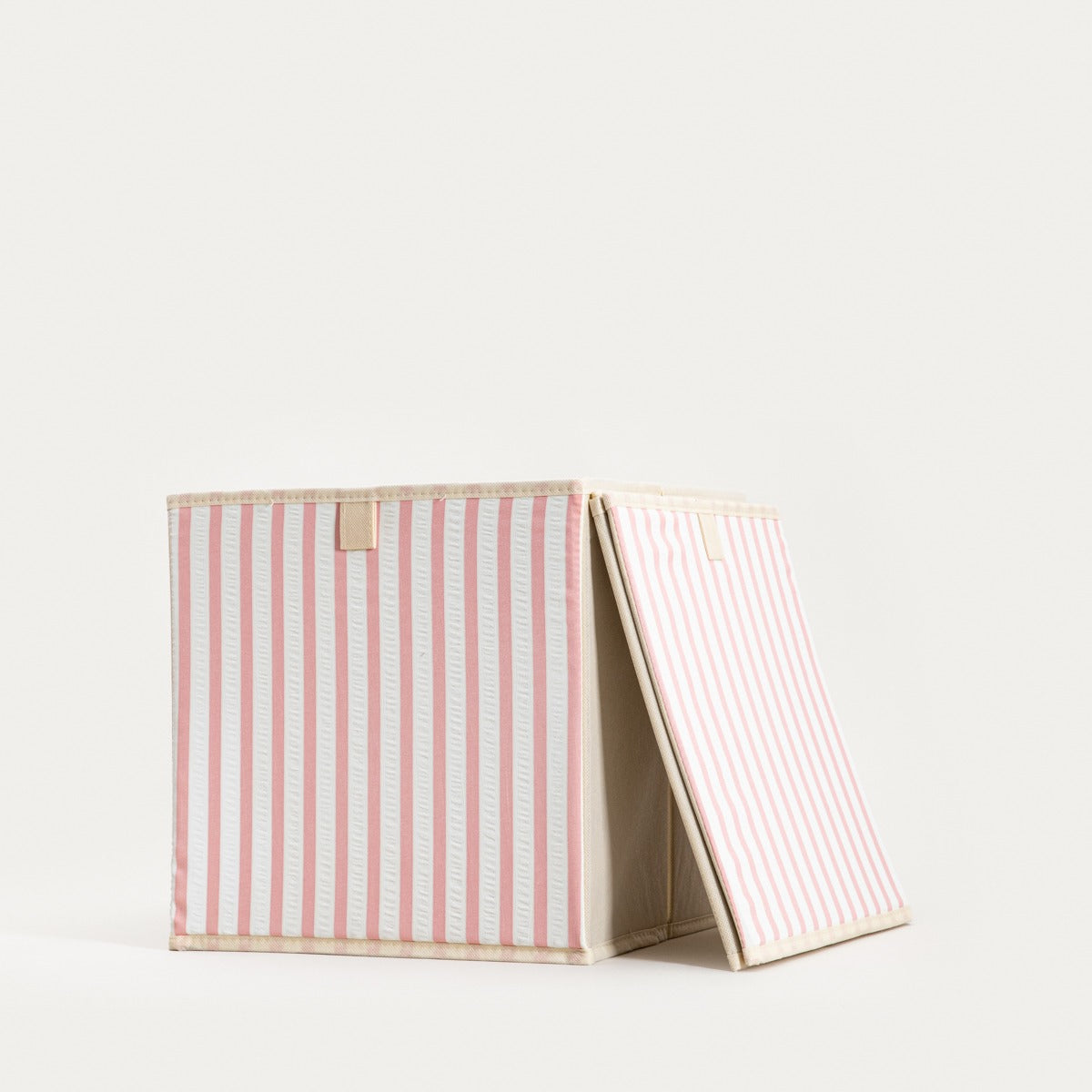 LINETA Pink Stripes Storage Boxes, 2 pcs, 30x30x30 cm