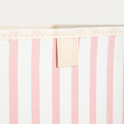 LINETA Pink Stripes Storage Boxes, 2 pcs, 30x30x30 cm