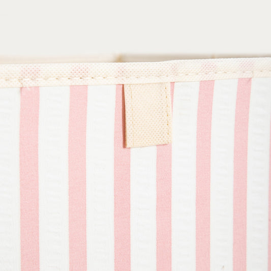 LINETA Pink Stripes Storage Boxes, 2 pcs, 30x30x30 cm