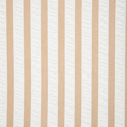 LINETA Storage Boxes in Beige Stripes - Set of 2, 30x30x30 cm