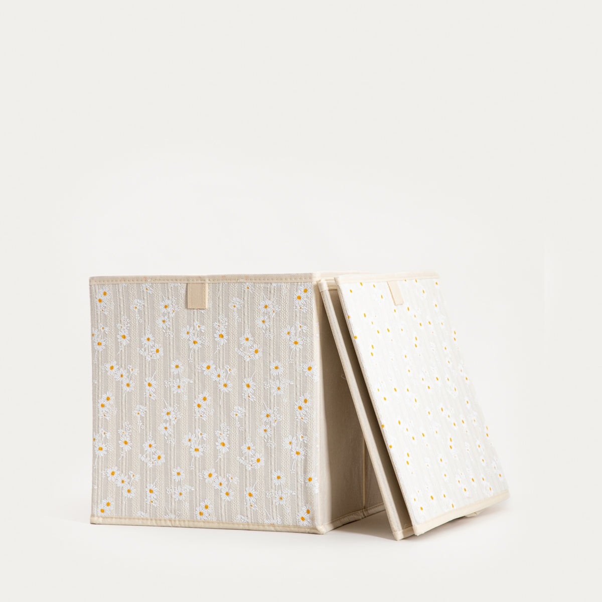 LINETA Floral Storage Boxes Set of 2 - 30x30x30 cm