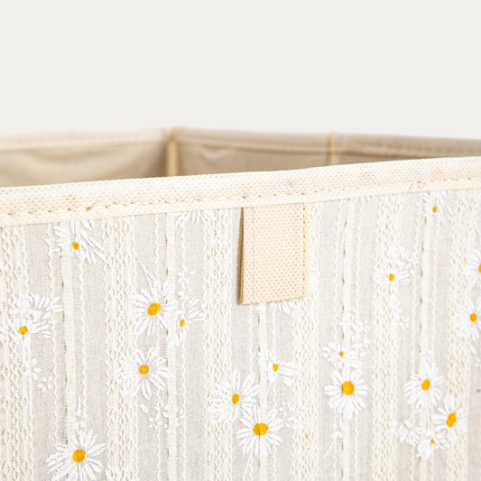 LINETA Floral Storage Boxes Set of 2 - 30x30x30 cm