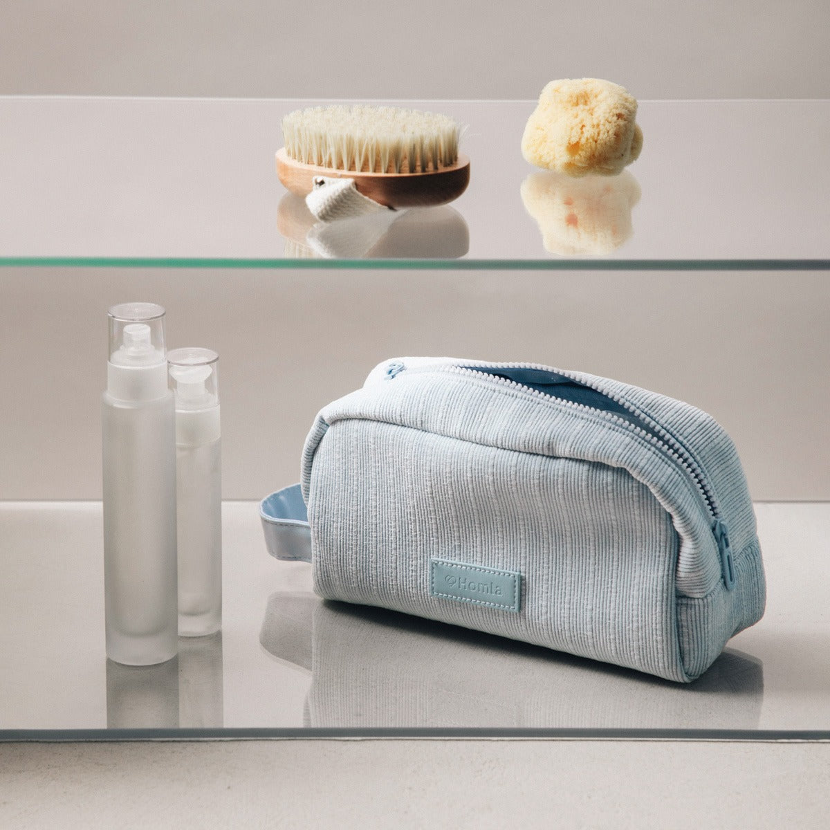 ZAFIRA Blue Cosmetic Bag - Organizer for Travel & Home