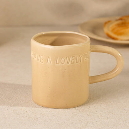ISERNIA Beige Ceramic Mug 0.4L