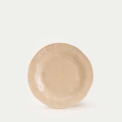 Isernia Beige Porcelain Plate 20 cm