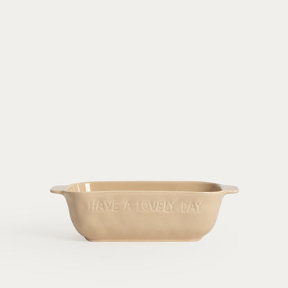 ISERNIA Beige Casserole Dish 25x14x7 cm Porcelain Oven Safe