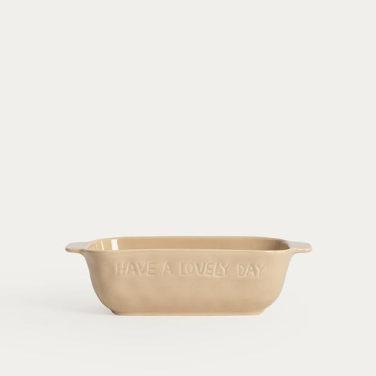 ISERNIA Beige Casserole Dish 25x14x7 cm Porcelain Oven Safe