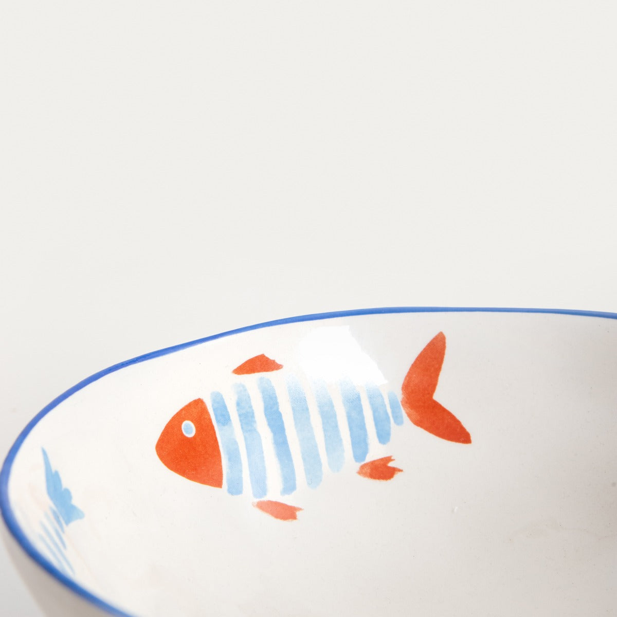 BUNO Ceramic Bowl with Fish Motif - 20.5 cm