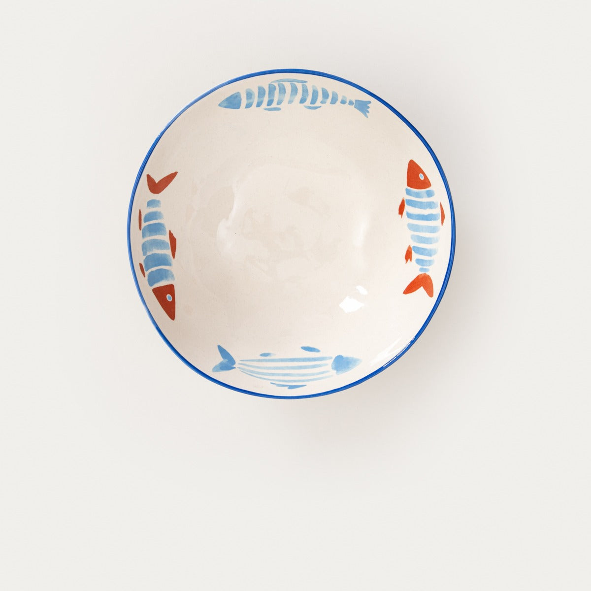BUNO Ceramic Bowl with Fish Motif - 20.5 cm