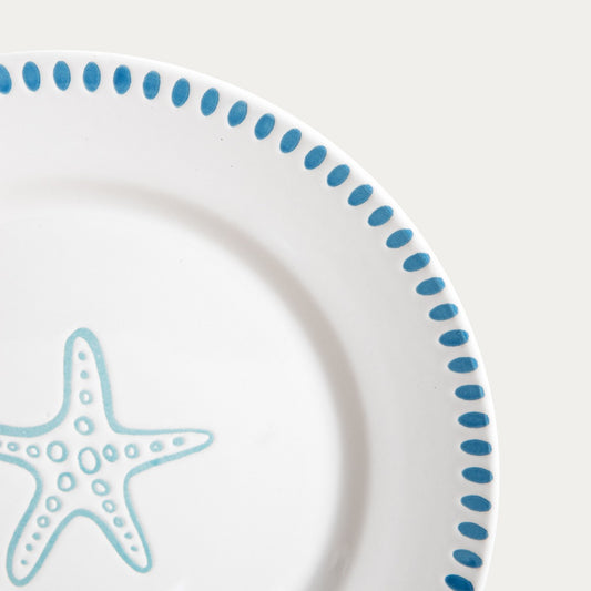 KAOMA Dessert Plate with Starfish Motif - 21 cm