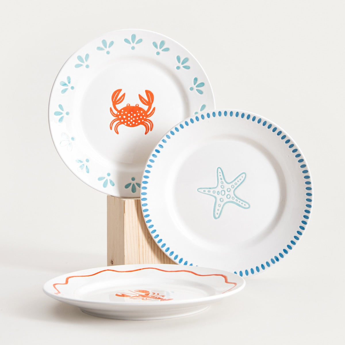 KAOMA Dessert Plate with Starfish Motif - 21 cm